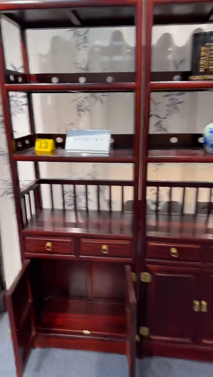 黑酸枝木类家具于**_178双抽书柜