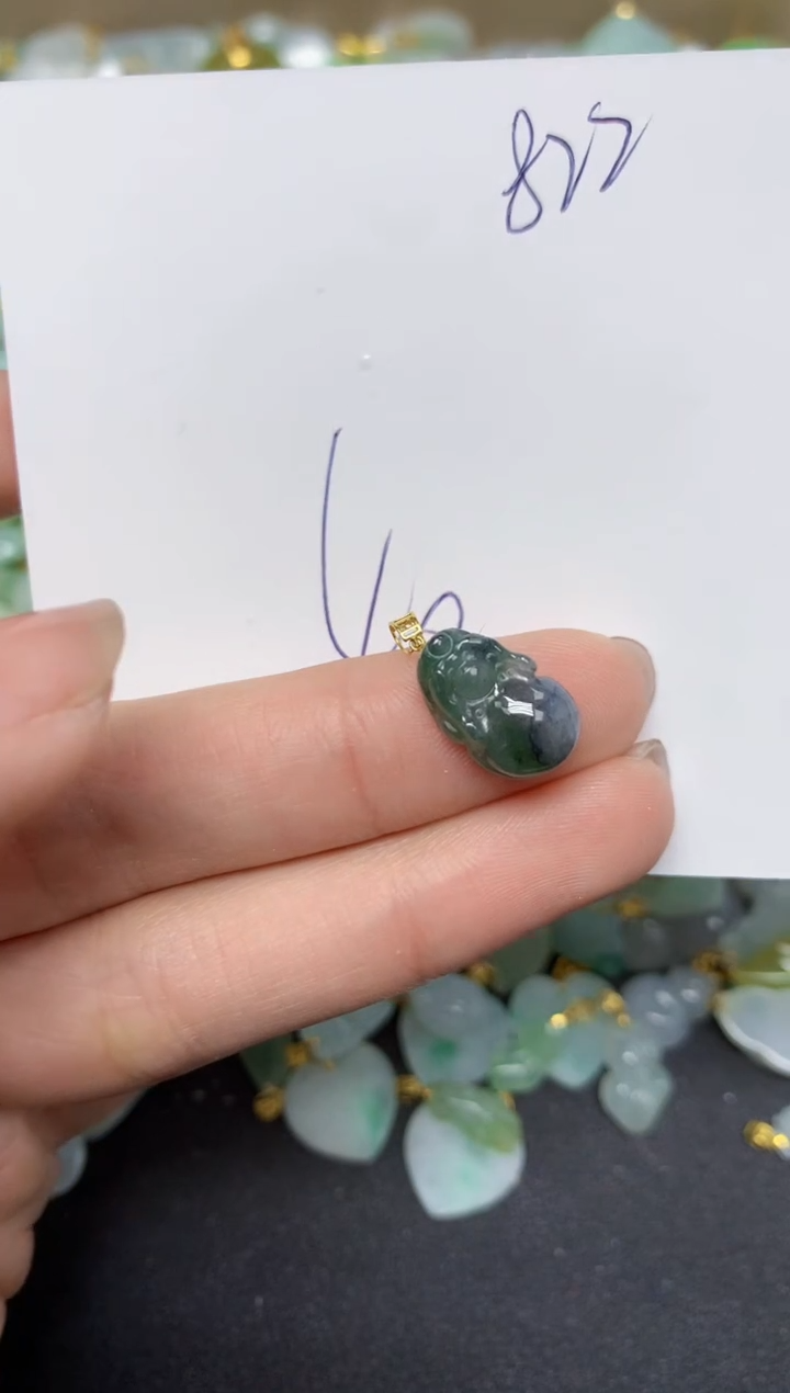 【闪购商品】翡翠颈饰18K金镶嵌 天然翡翠A货