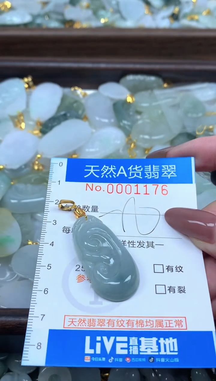 颈饰未镶嵌翡翠净货挂件-1176