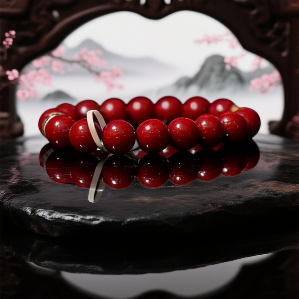 天然辰砂天官赐福帝王砂单圈309【无礼盒】