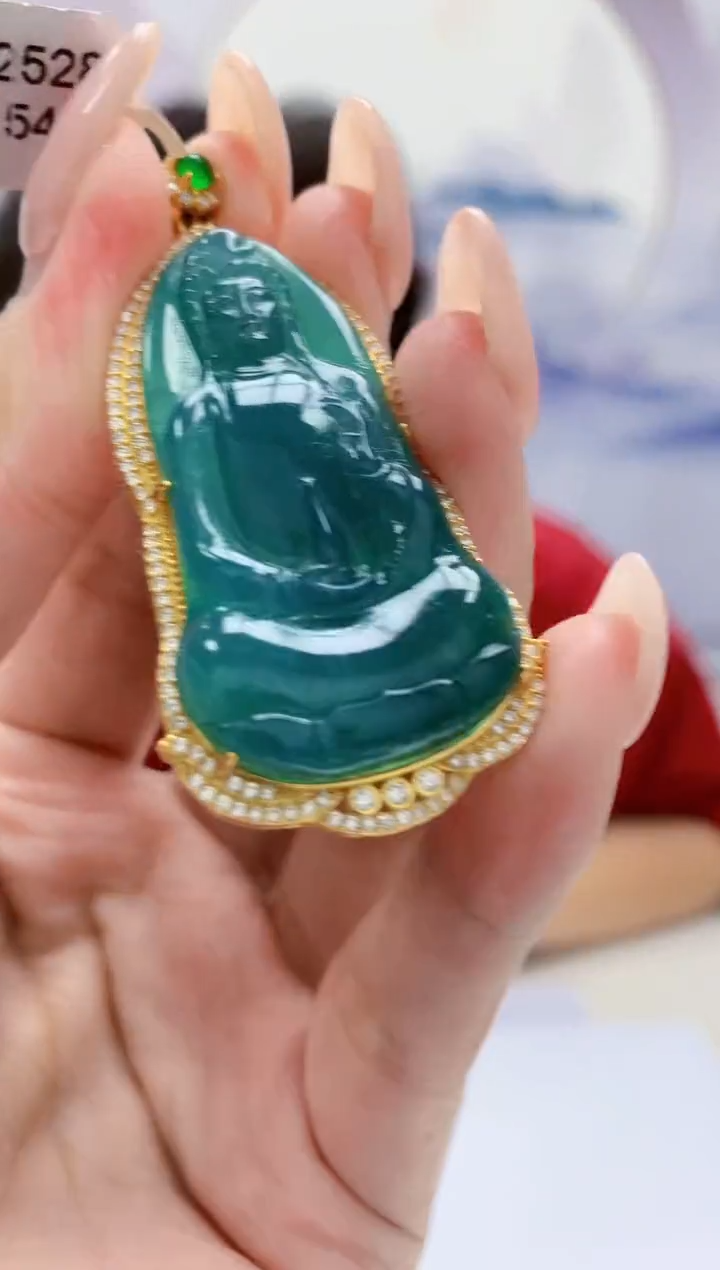 定制翡翠未镶嵌4688mm-毛货挂件118