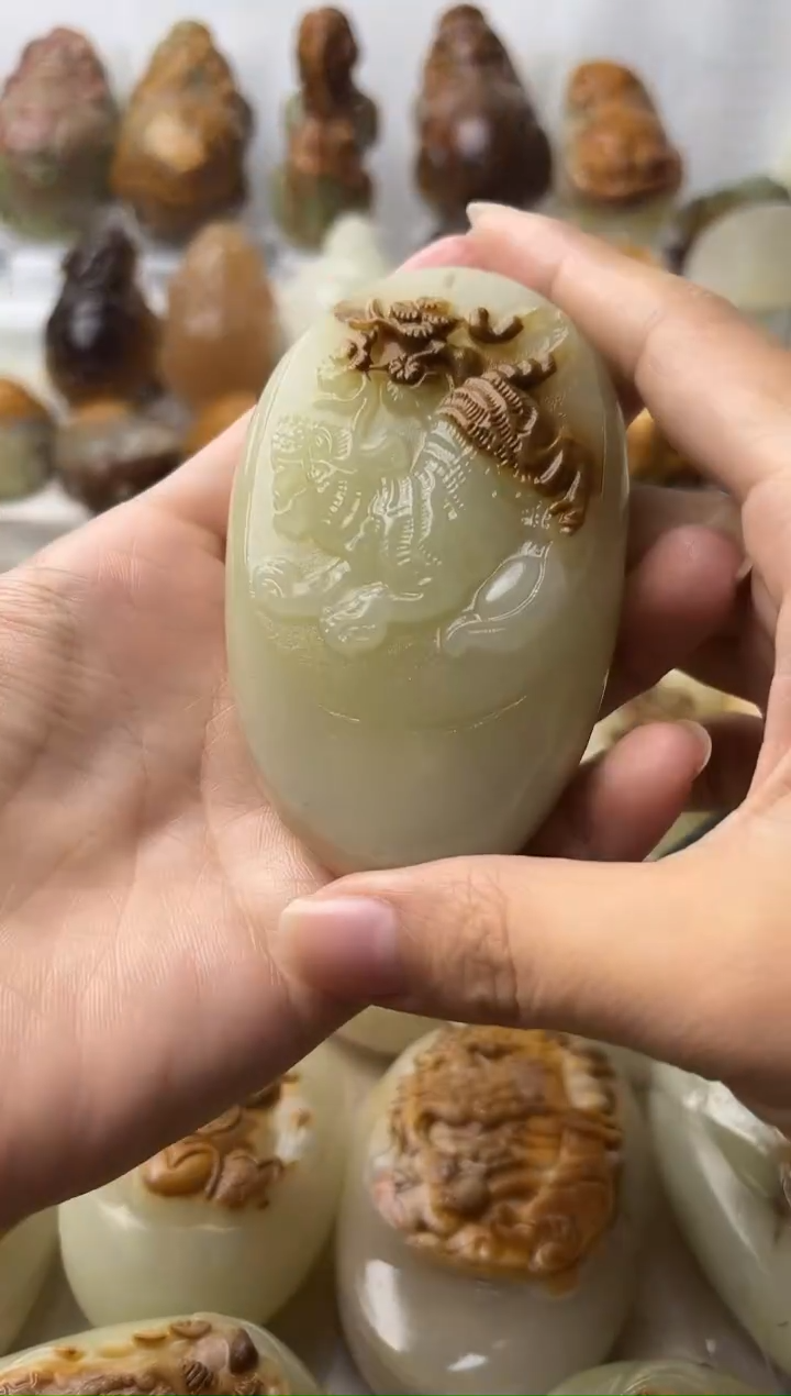 石材方解石手把摆件不退换虎