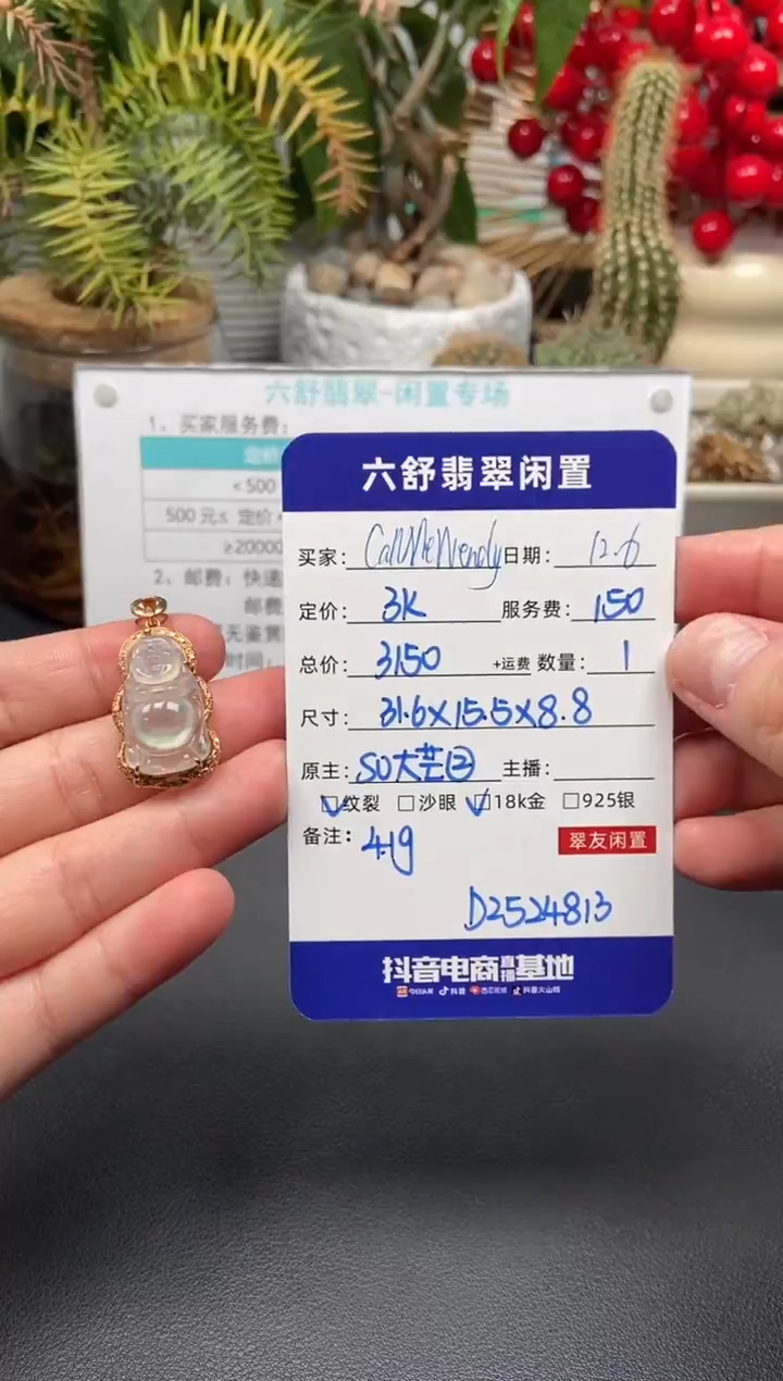 颈饰18K金镶嵌翡翠C****yD2524813