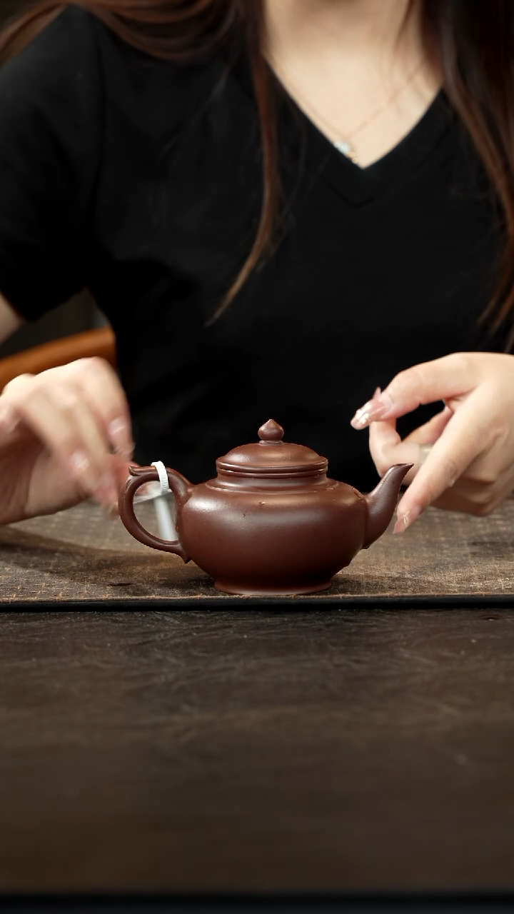 茶壶紫砂老紫泥笑樱180cc
