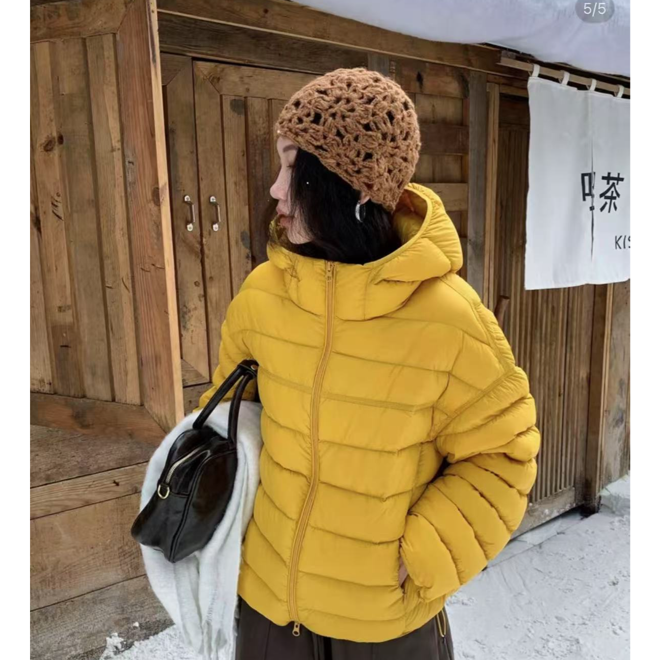 【现货+运费险】冬季新款连帽短款白鸭绒排骨羽绒服保暖显瘦