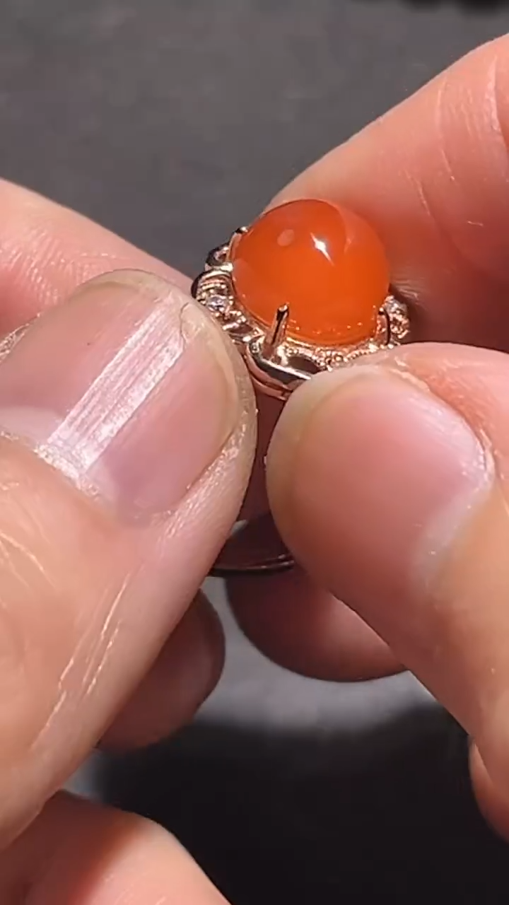 未镶嵌南红玛瑙戒指pz1221-12