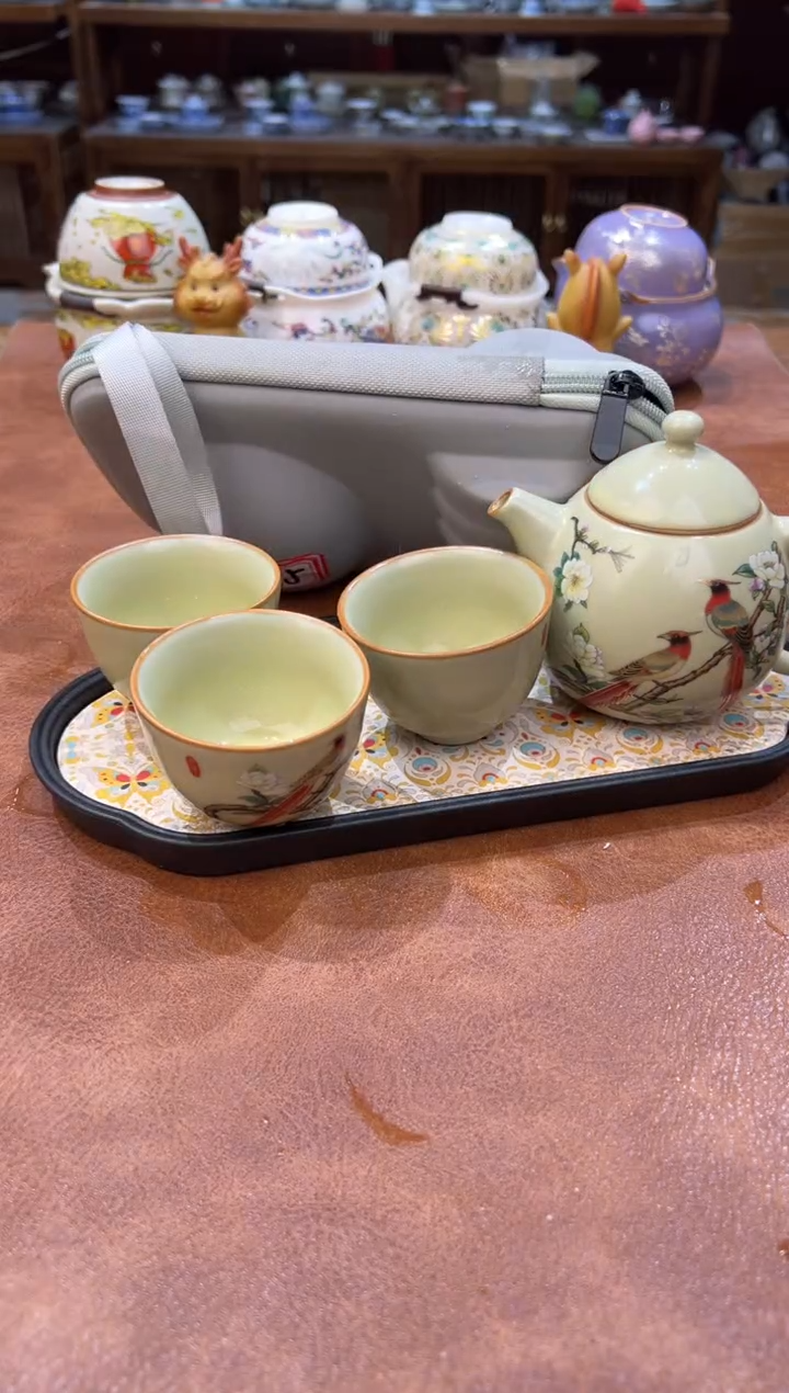 真的很便宜会开片的旅行茶具