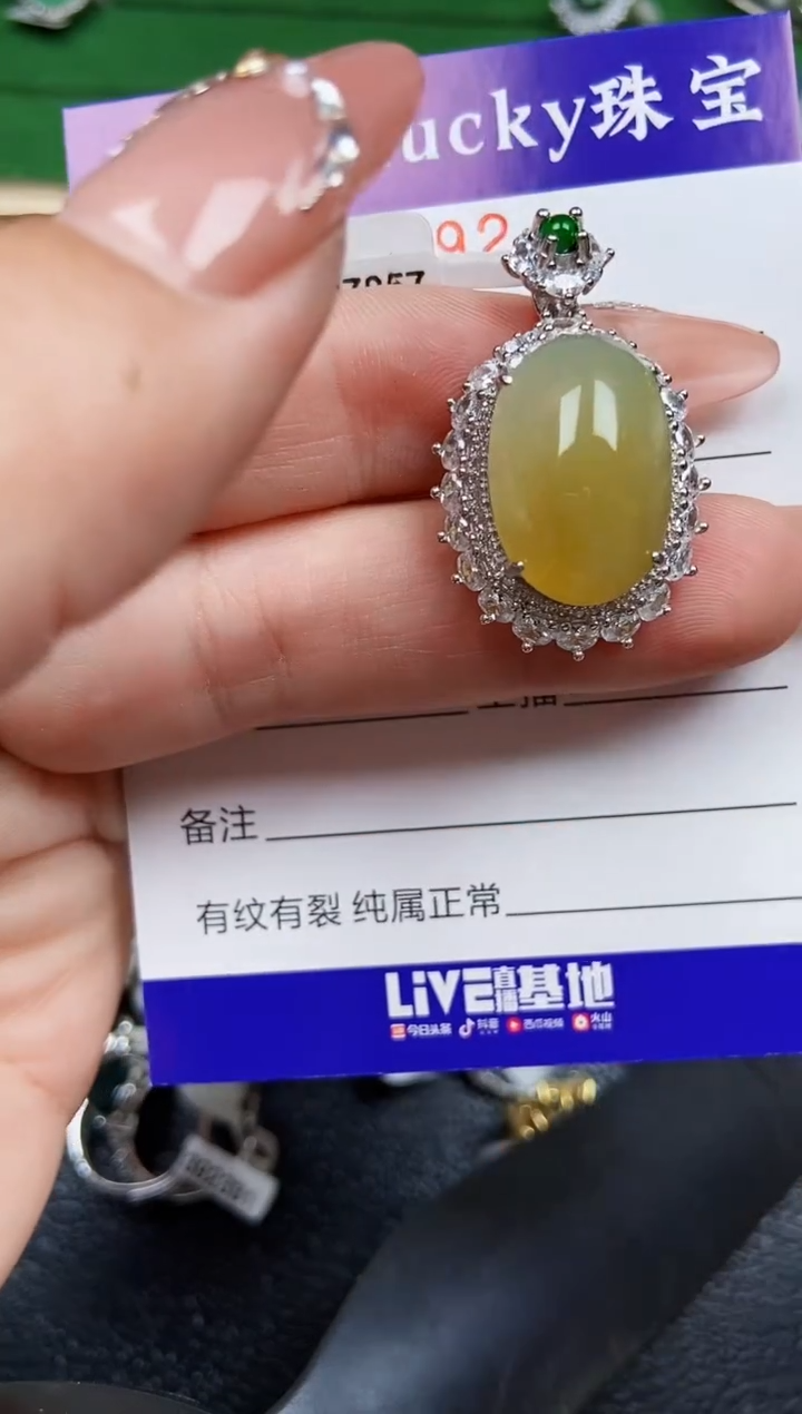 【闪购商品】翡翠颈饰银S925镶嵌0092