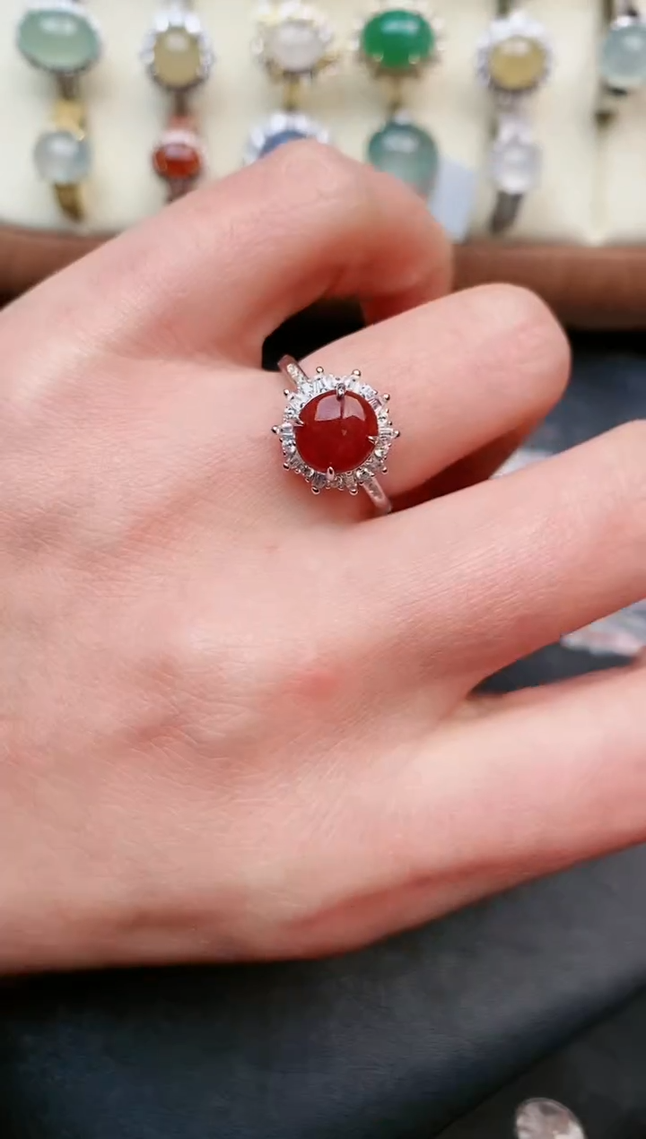 【闪购商品】翡翠戒指银S925镶嵌.....