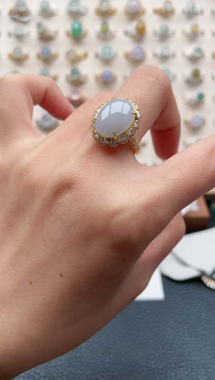 【闪购商品】翡翠戒指银S925镶嵌1111