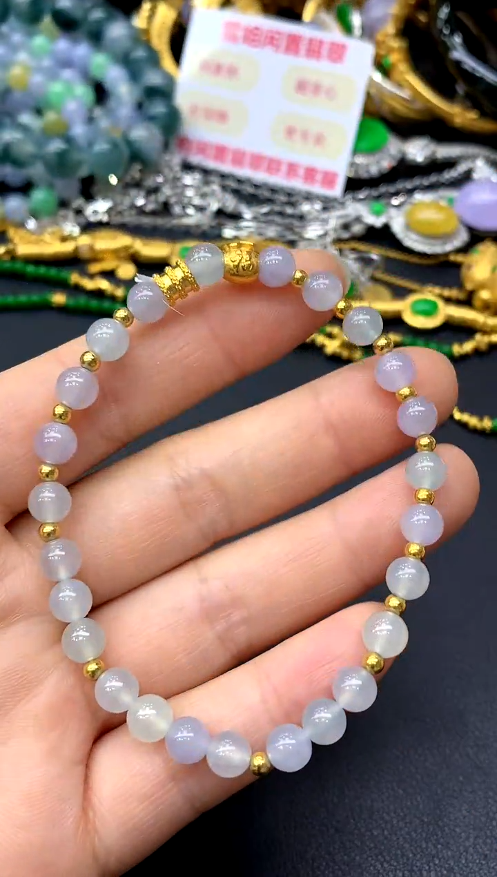 未镶嵌手串翡翠647-中国好珍宝