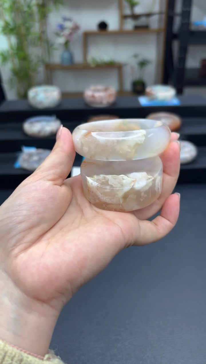 【闪购商品】石英质玉手镯未镶嵌C498(57圈赠送镯心)