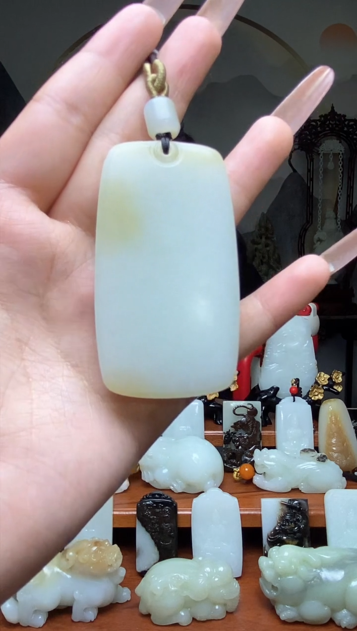 【闪购商品】和田玉吊坠未镶嵌23无事牌