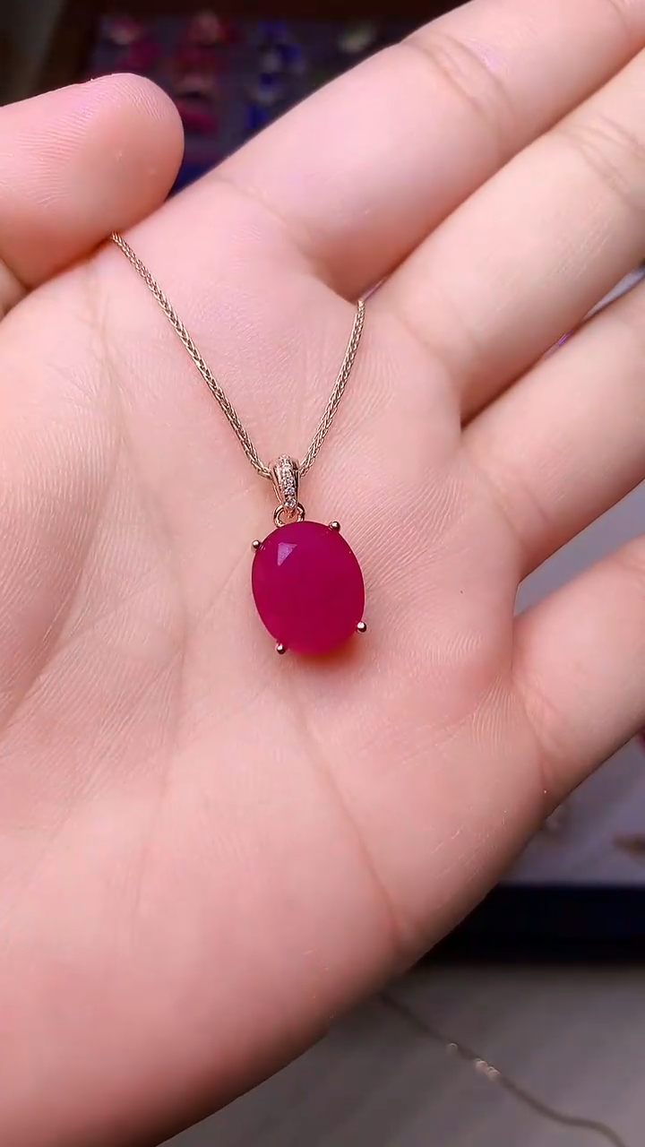 【闪购商品】红宝石颈饰银S925镶嵌0000