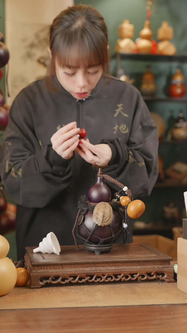 【闪购商品】136号精品天然大漆工艺防渗内胆酒葫芦~