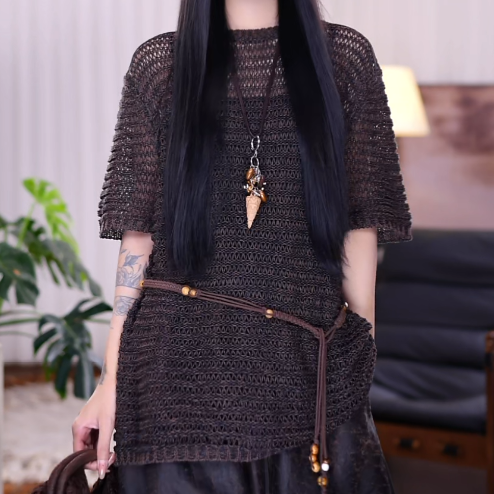 B『夏柿』休闲显瘦气质百搭宽松上衣