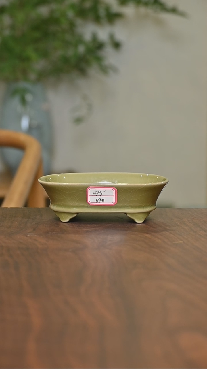 小水仙盆69#微瑕矿石釉无款