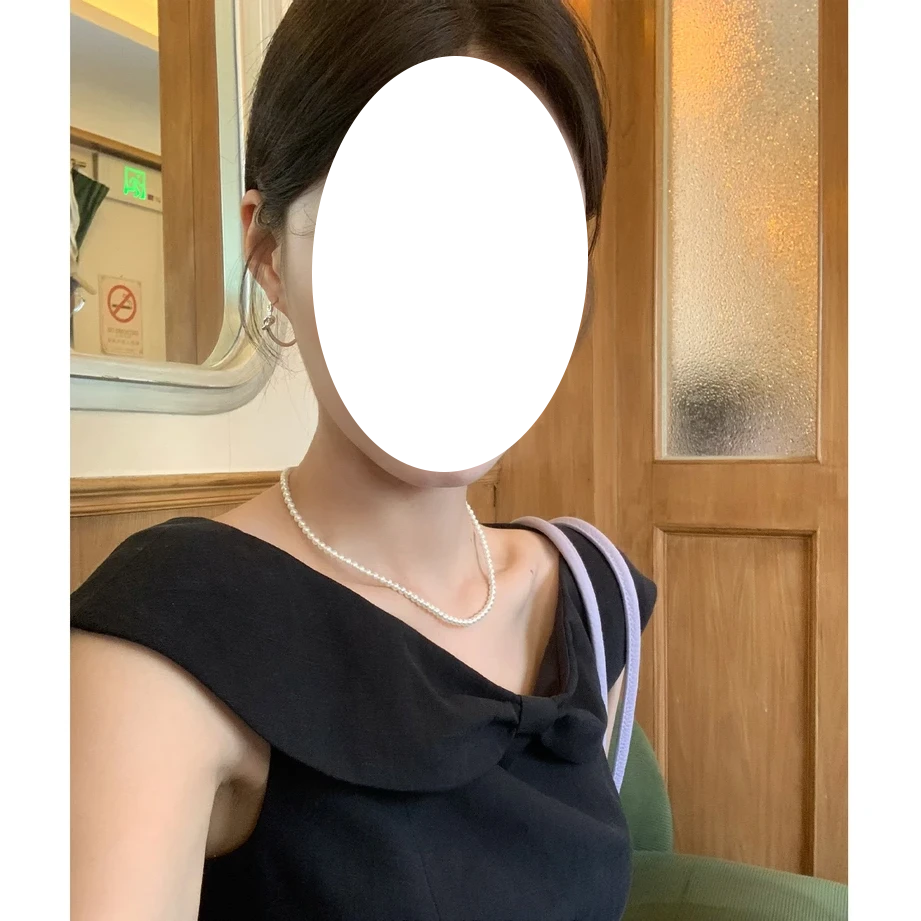 韩版超好看显身材时尚百搭V领网红复古洋气温柔显瘦设计感连衣裙