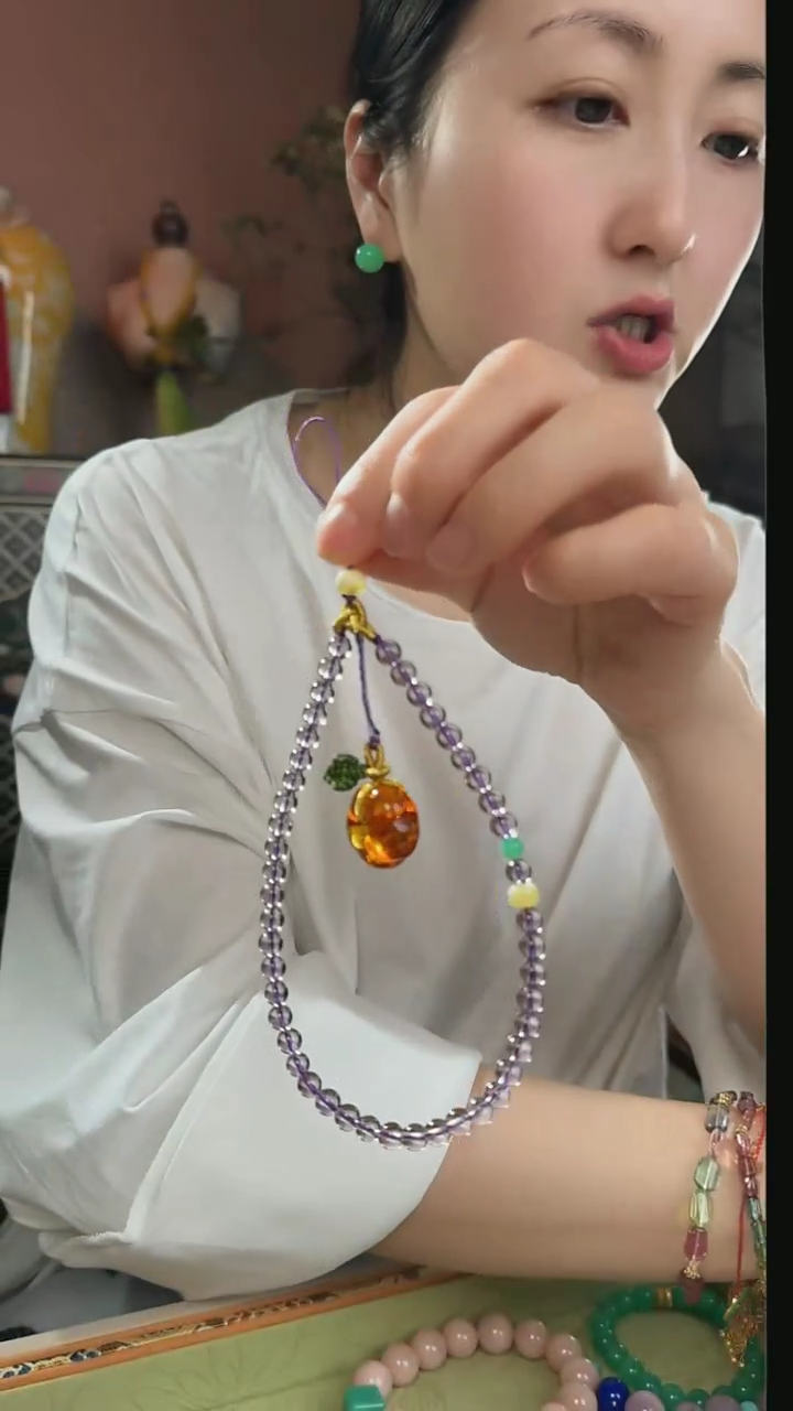 【闪购商品】紫晶手链未镶嵌天然紫水晶手机链