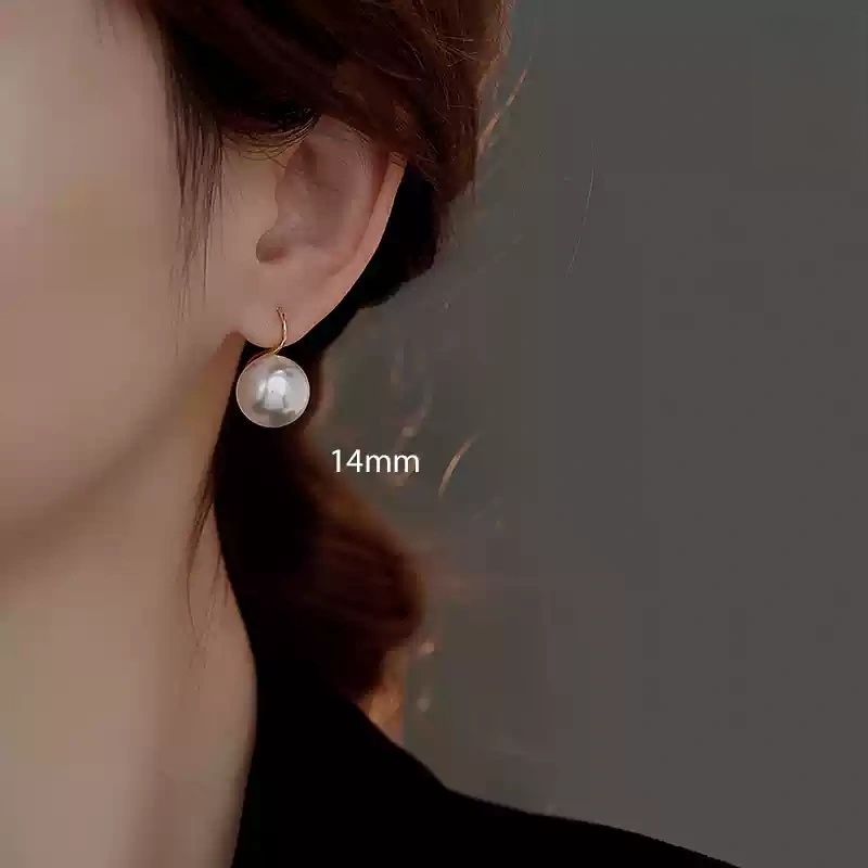 铜合金仿珍珠耳饰 【圆圆专属】大素钉高跟鞋耳钉气质时尚清新简约