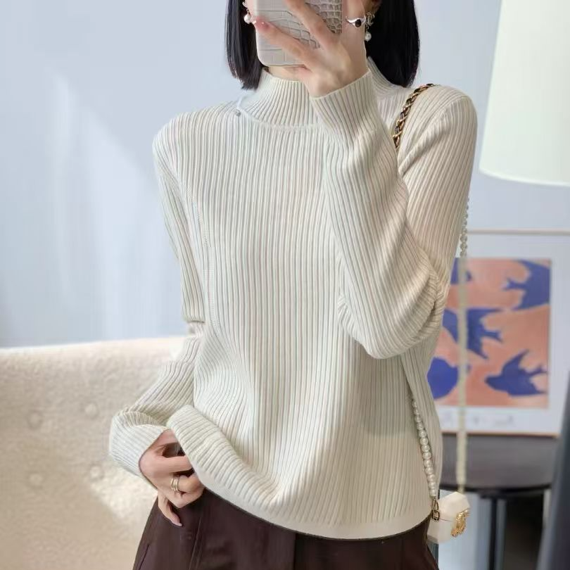 【美妹优选】新款半高领保暖长袖半高领内搭外穿百搭毛衣