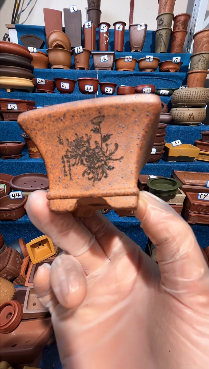 【闪购商品】紫砂紫砂花盆5*3