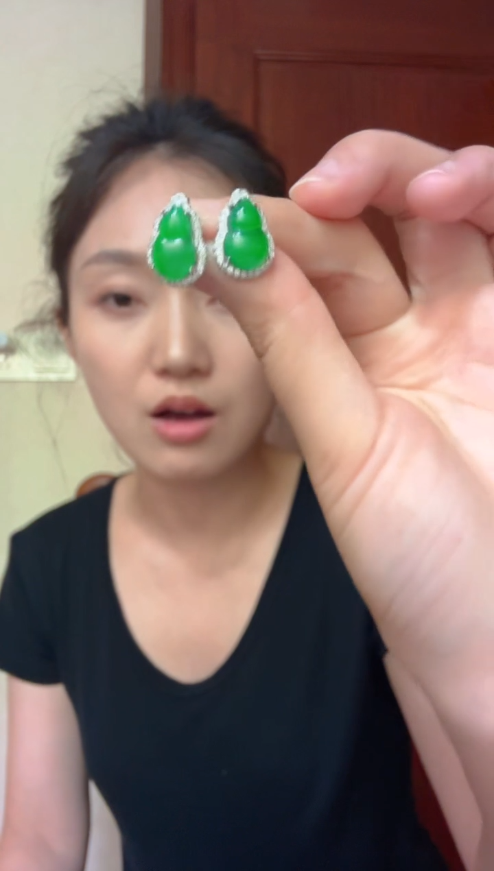 翡翠银S925镶嵌颈饰耳饰