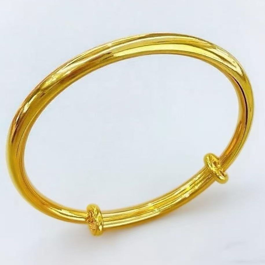 合金手镯 高定精工实心光面手镯子百搭可调节气质女-02