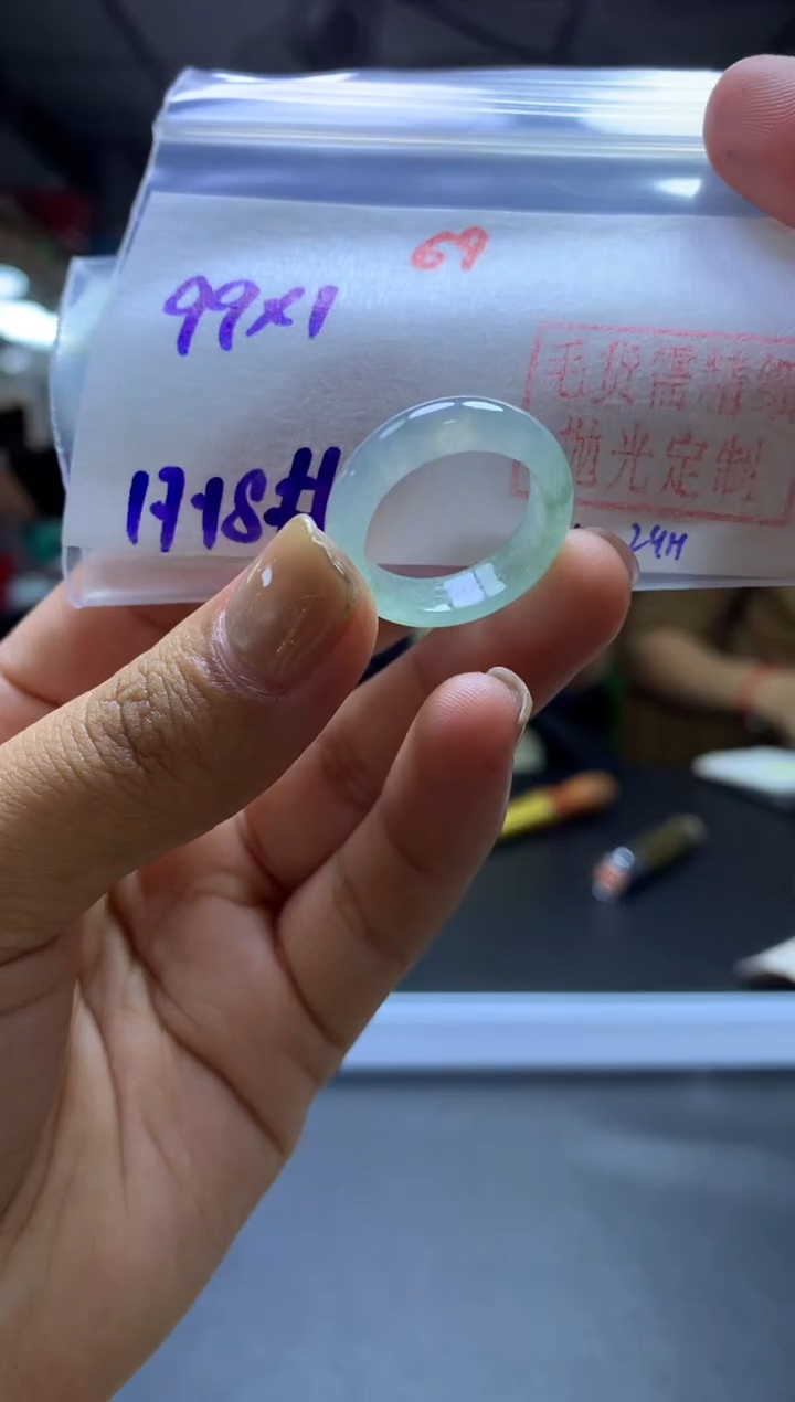 未镶嵌定制翡翠戒圈#99元-毛货需精细抛光