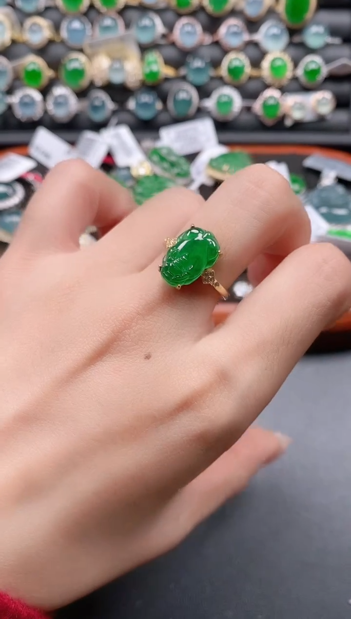 银S925镶嵌戒指翡翠1111