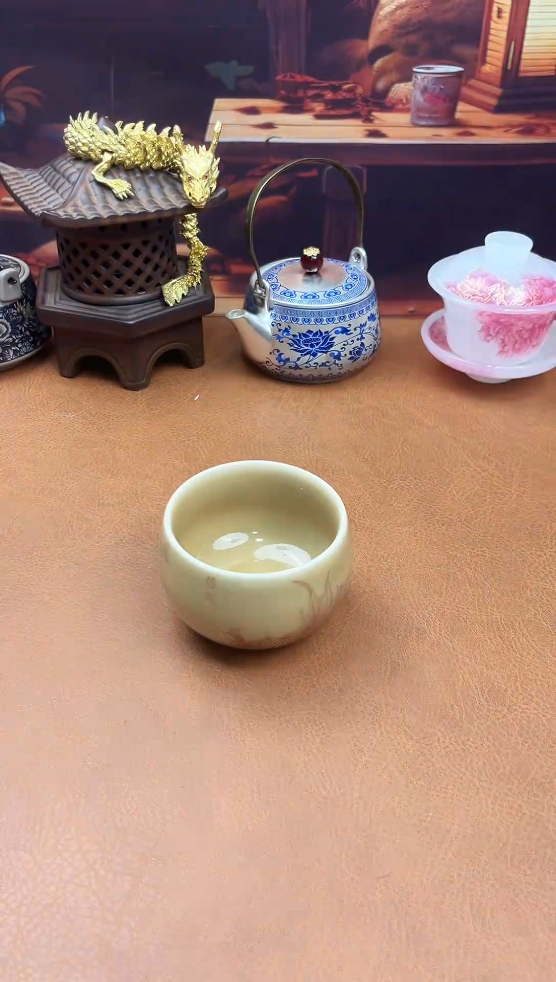 陶瓷茶具摆件旅行套组