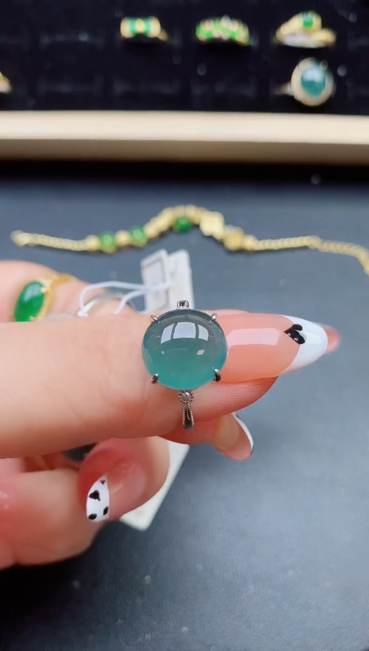 【闪购商品】翡翠银S925镶嵌戒指321321