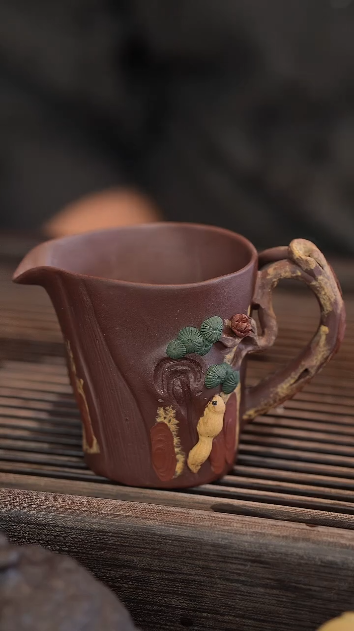 茶壶紫砂全手树桩公道杯190cc