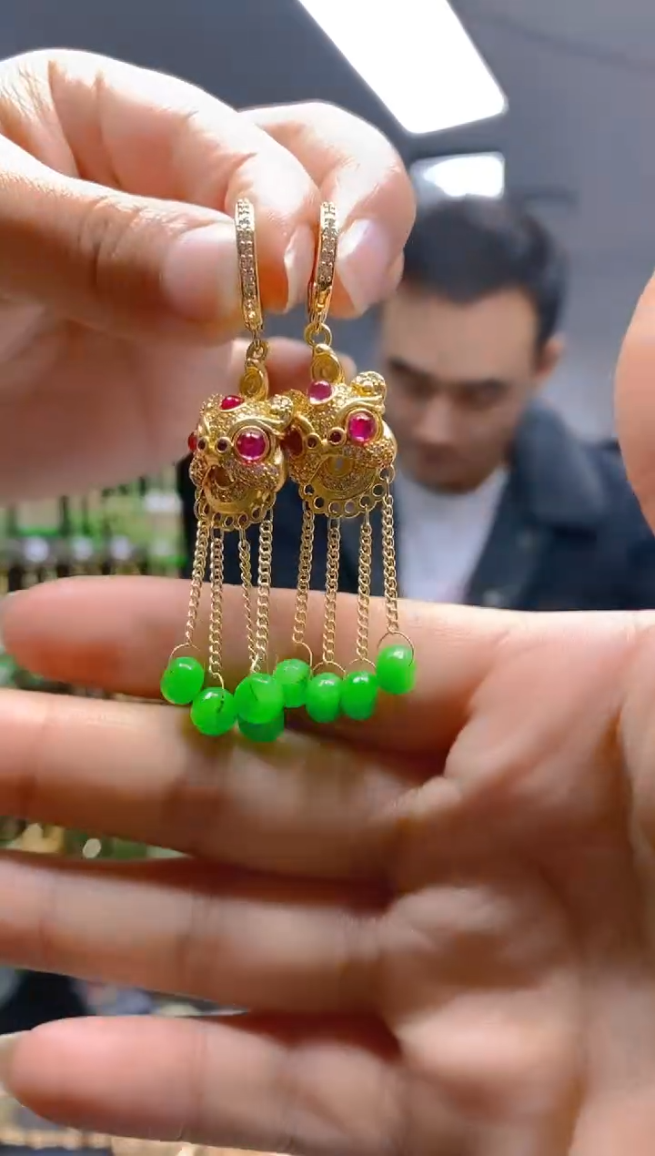 【闪购商品】翡翠耳饰合金0122翡翠耳包