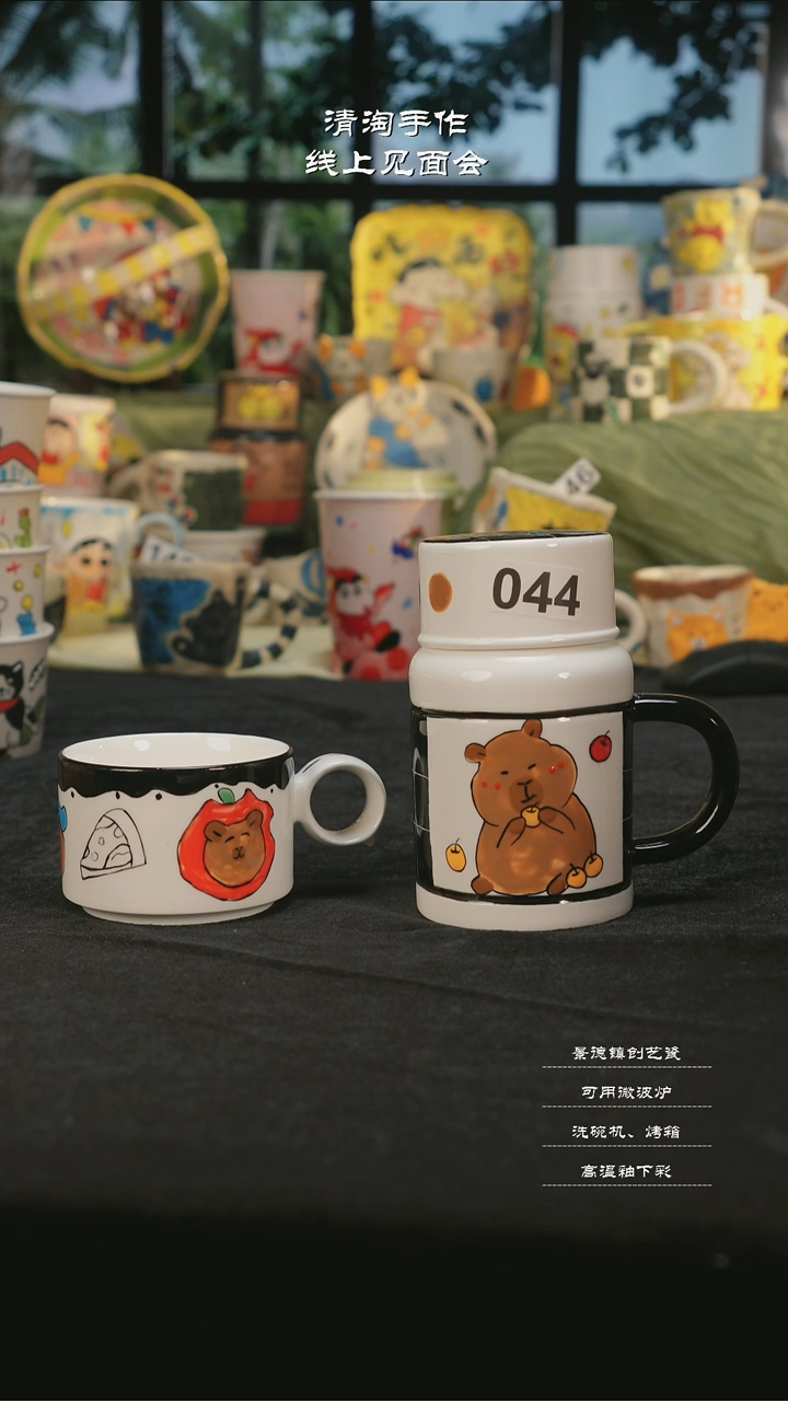 【闪购商品】摆件亲工手绘陶瓷-044