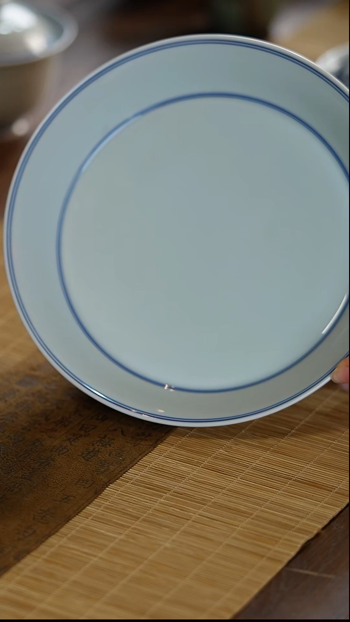 瓷片景德镇陶瓷茶器双圈素胎壶承geng