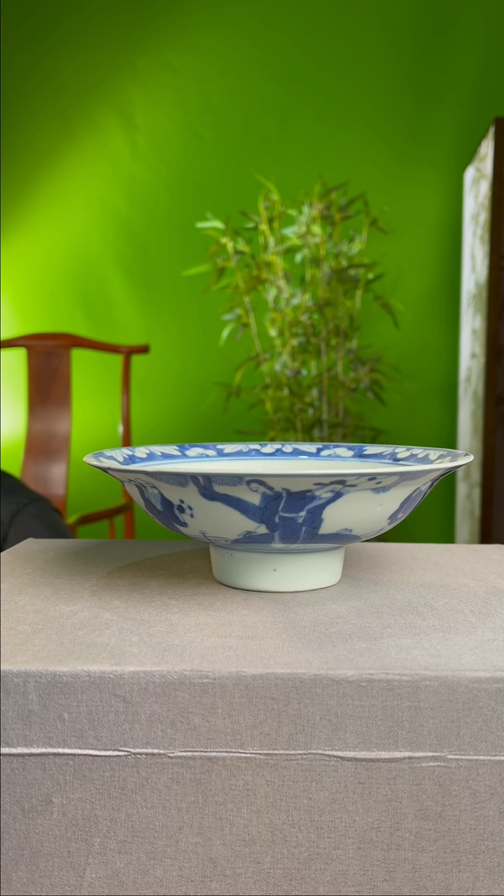 【闪购商品】摆件瓷青花人物故事盘