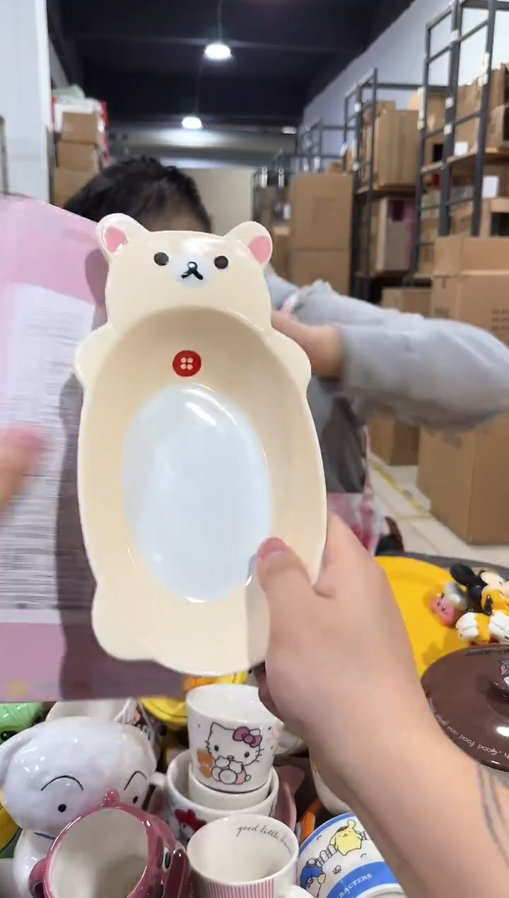 瓷片原盒熊妹大肚碗