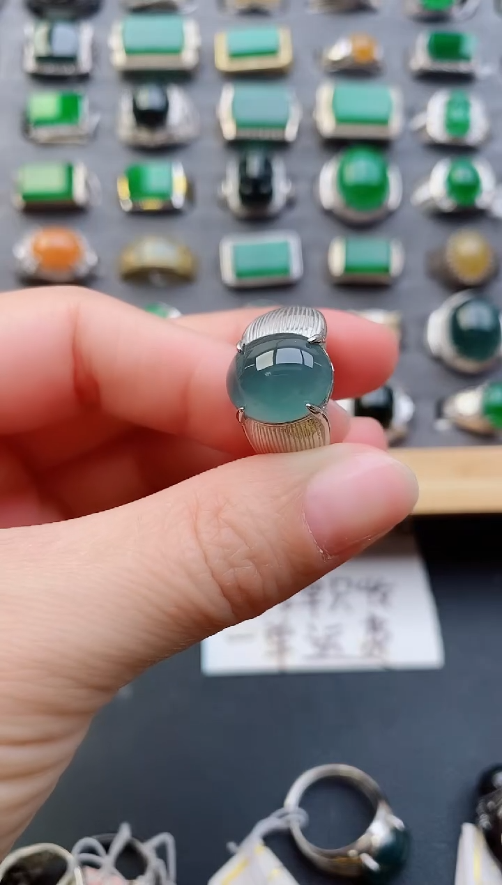 【闪购商品】翡翠戒指银S925镶嵌321321