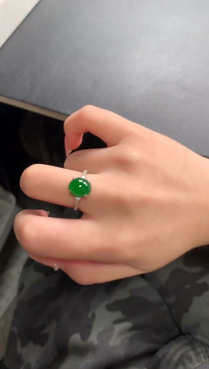 【闪购商品】翡翠戒指银S925镶嵌2141