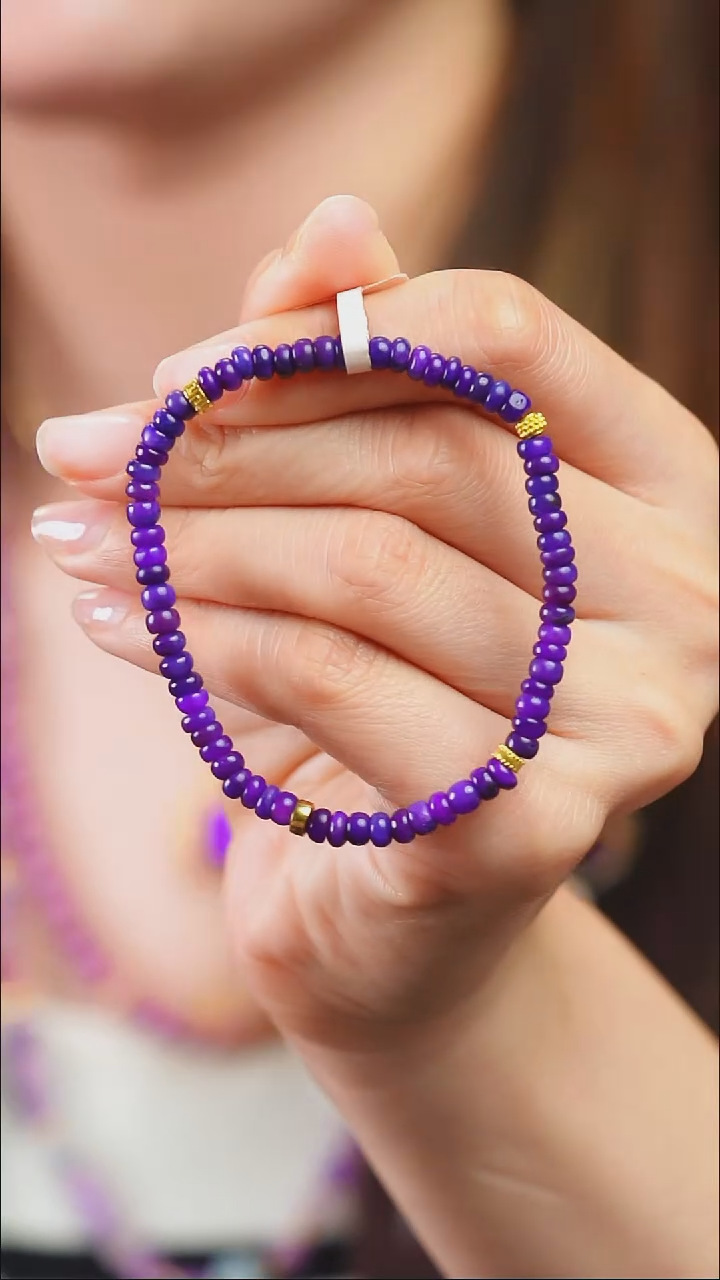 苏纪石（舒俱来）18K金镶嵌手链4