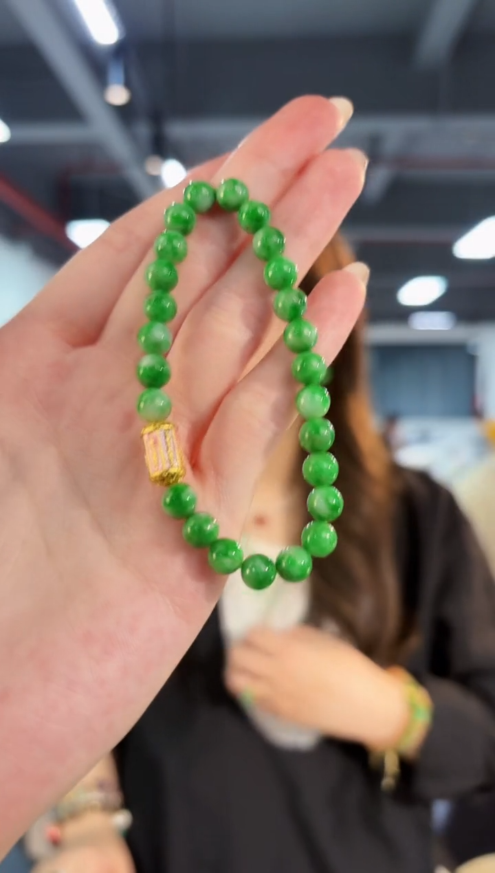 【闪购商品】翡翠手串未镶嵌缅料A货/支持复检/一件