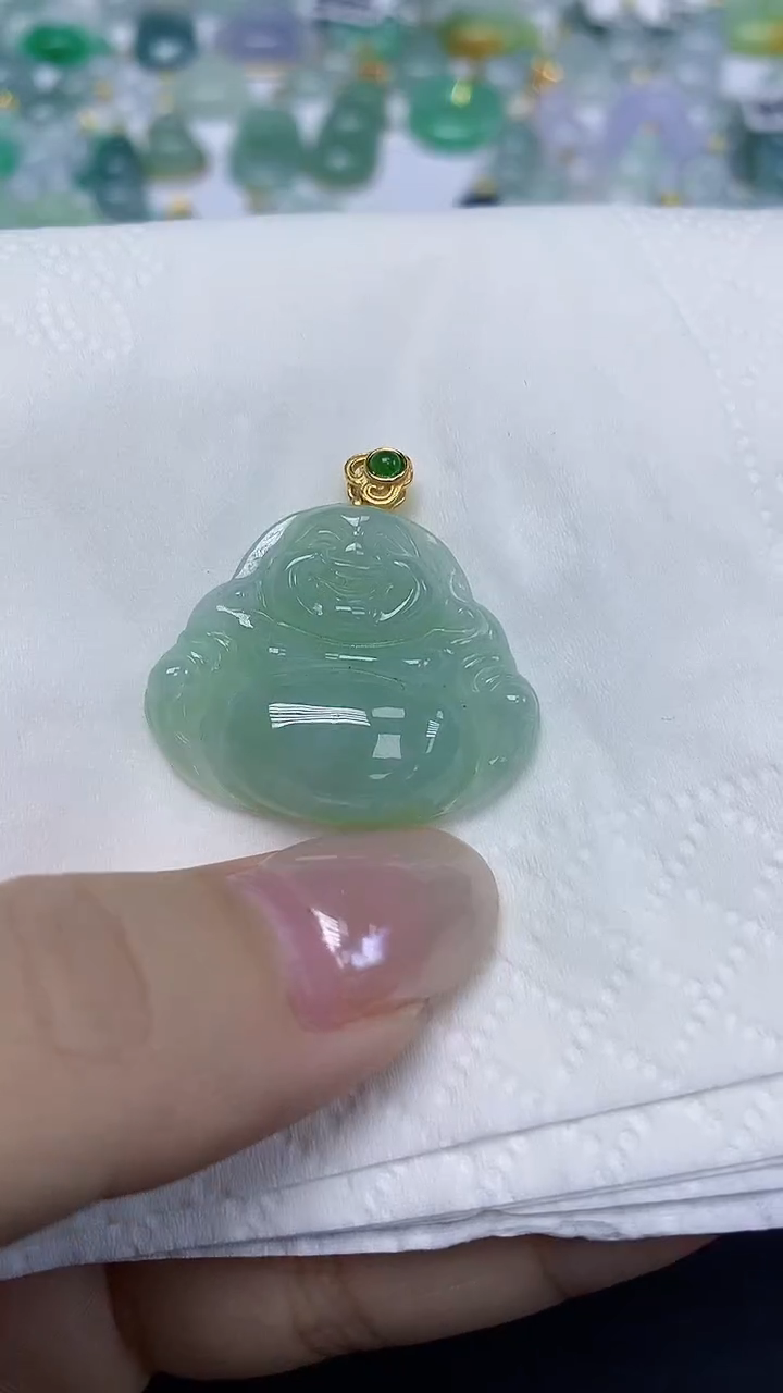 翡翠未镶嵌颈饰天然缅甸翡翠A货