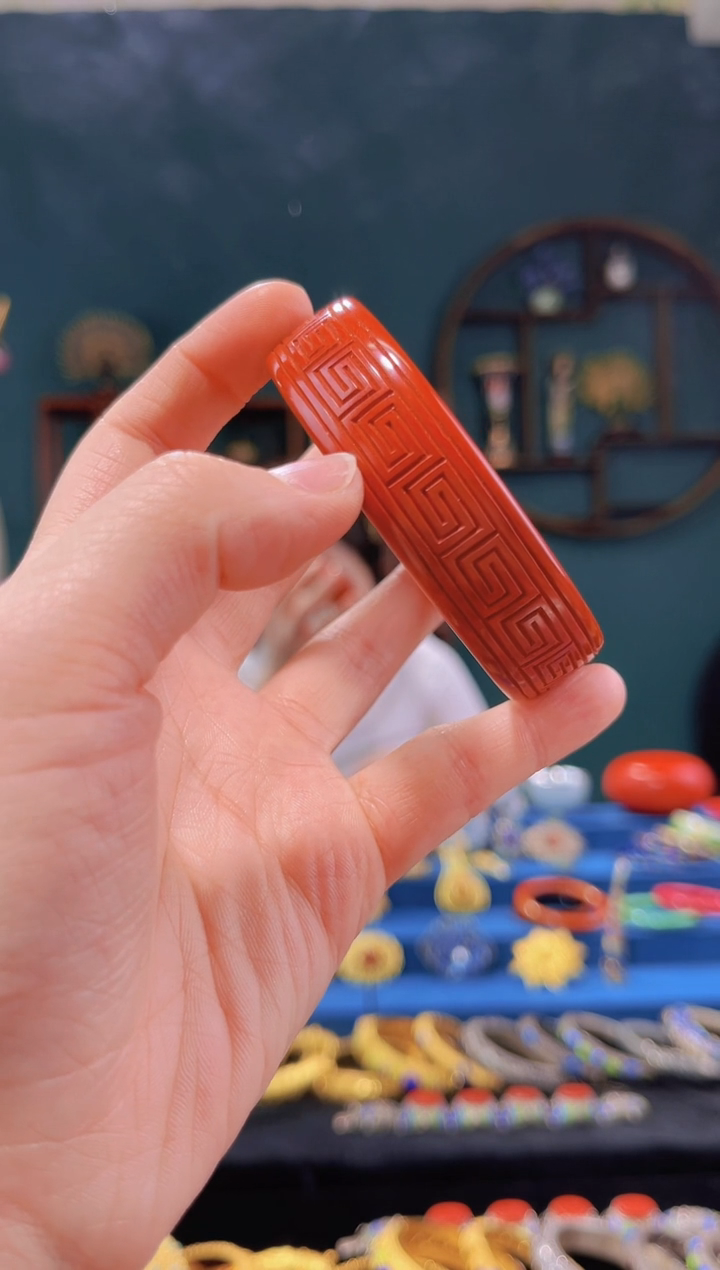 【闪购商品】非遗技艺 回形文大漆手镯 57