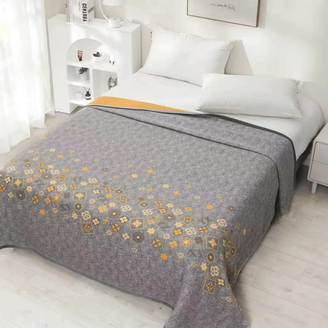 【墨尔本】轻奢200.230纱布盖毯床盖沙发巾多功能