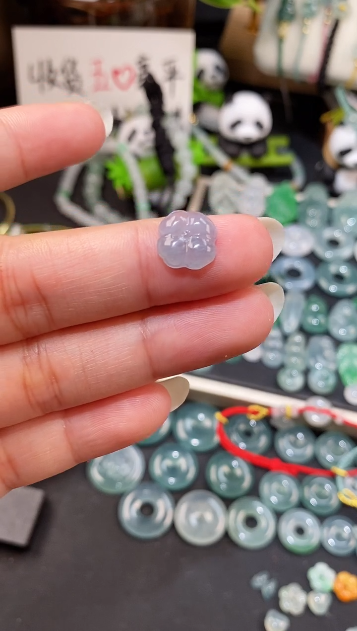 散珠翡翠四叶草裸石