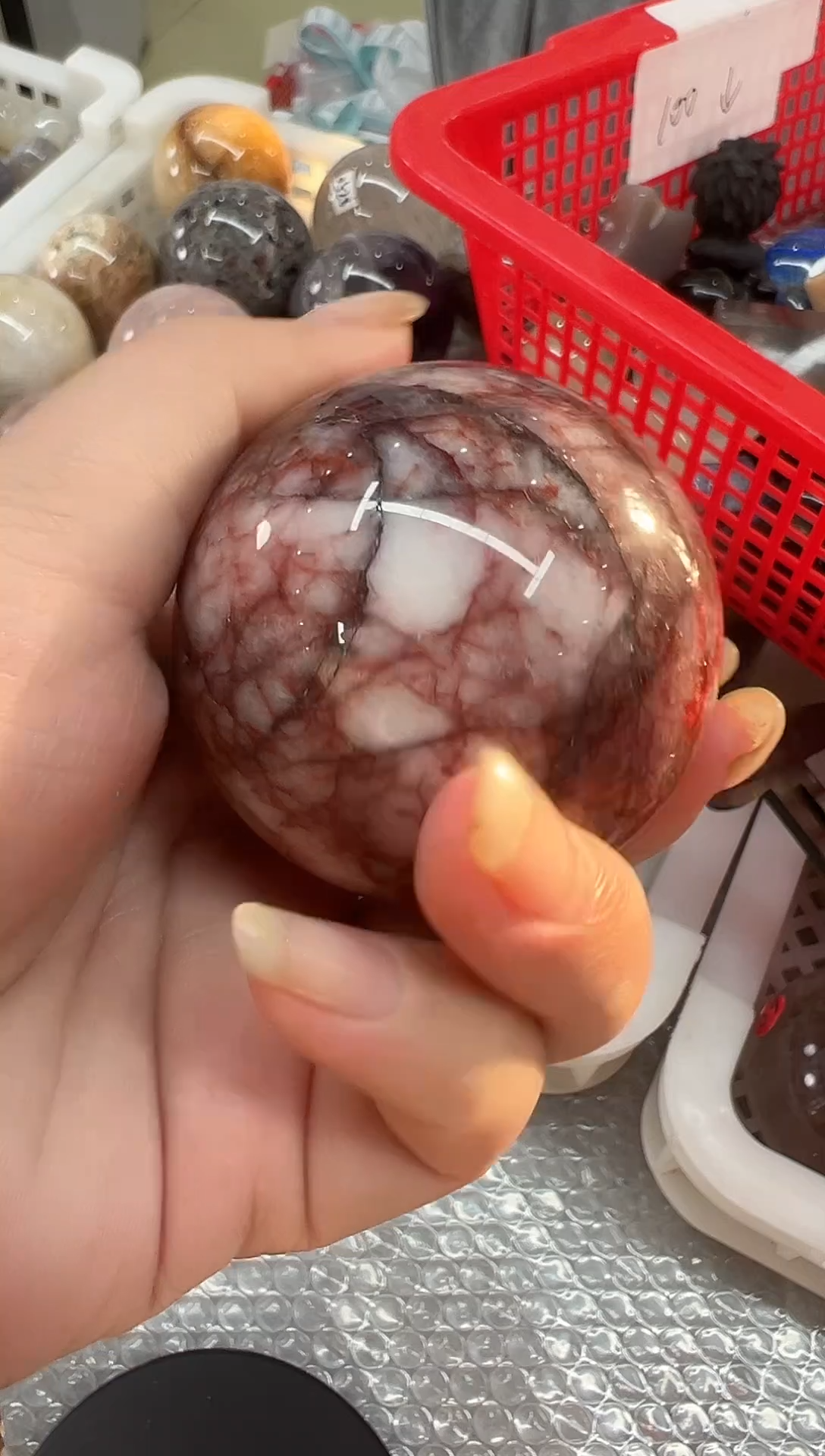 未镶嵌珠宝半成品水晶S321 约5.2cm