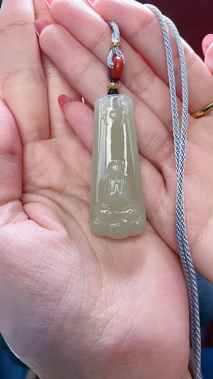 【闪购商品】和田玉挂件未镶嵌无相佛吊坠