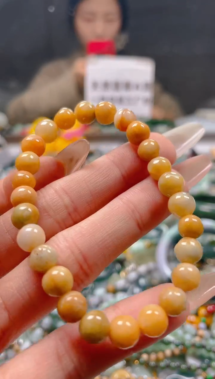 【闪购商品】翡翠颈饰未镶嵌6-7MM/B/翡翠A货一图一物