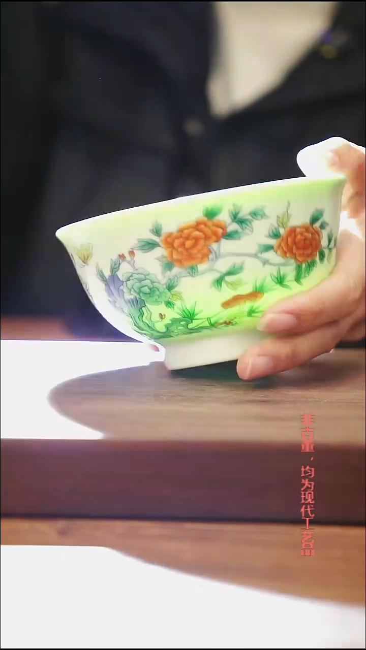 摆件陶景德镇陶瓷手工釉下彩主人杯